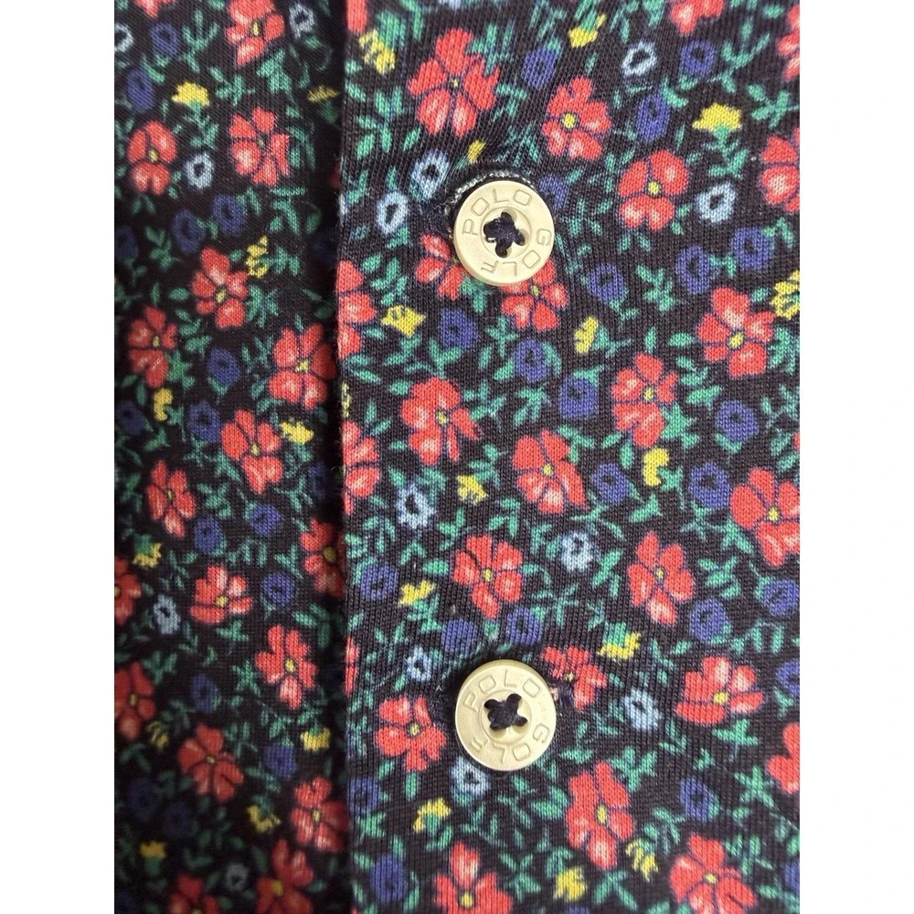 Polo Golf Ralph Lauren All Over Floral Print Polo Shirt Men's Size XL Flowers